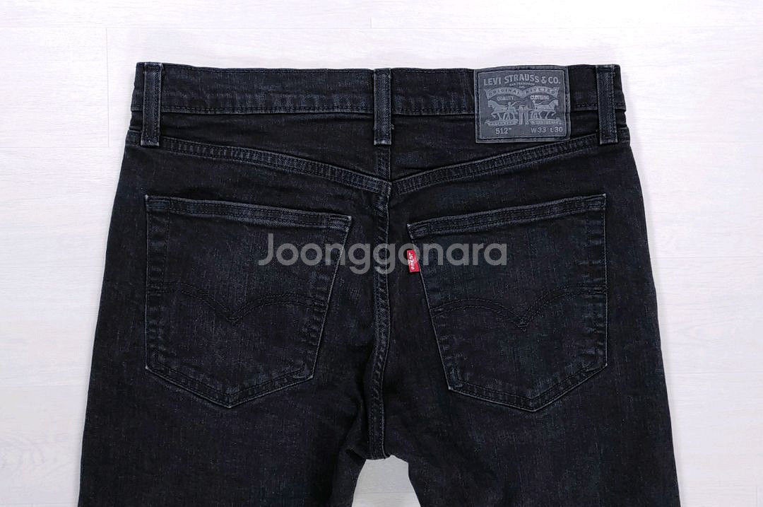 리바이스 512 블랙 진 흑청 33인치 W33 L30--14