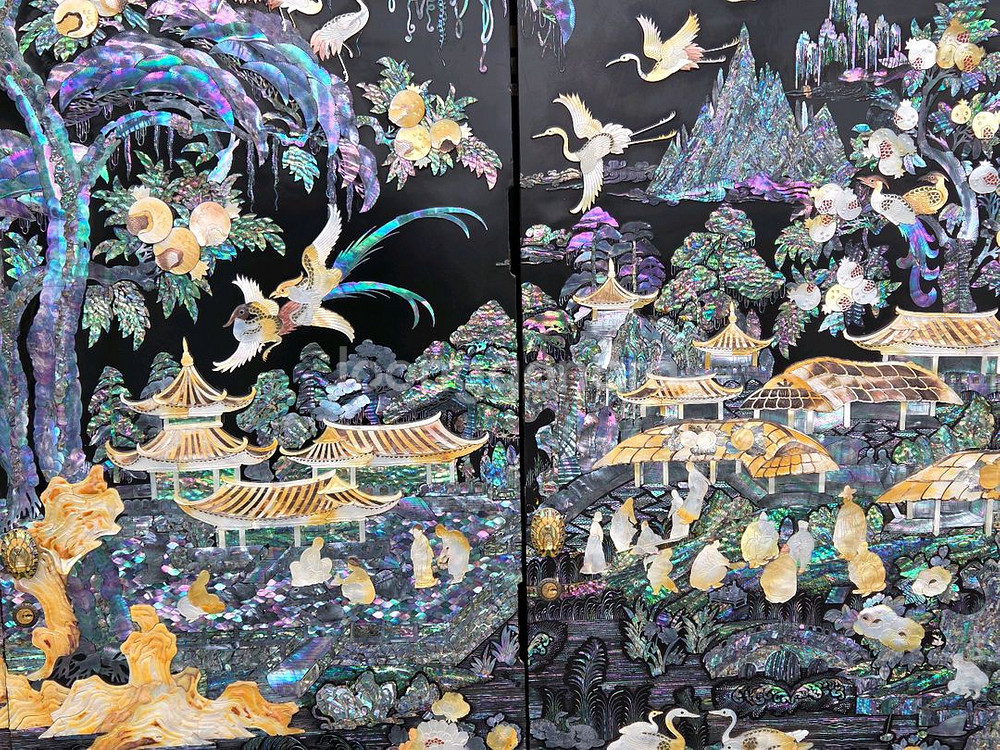 나전칠기 자개문짝--3