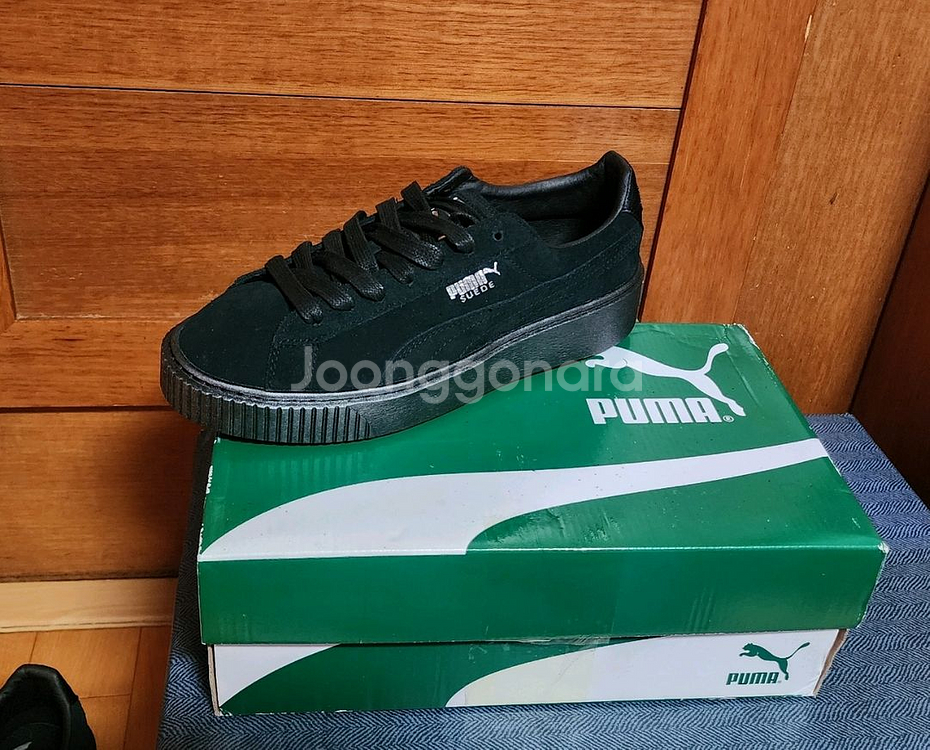 푸마 가죽 250 새상품 운동화 로퍼 스니커즈--5