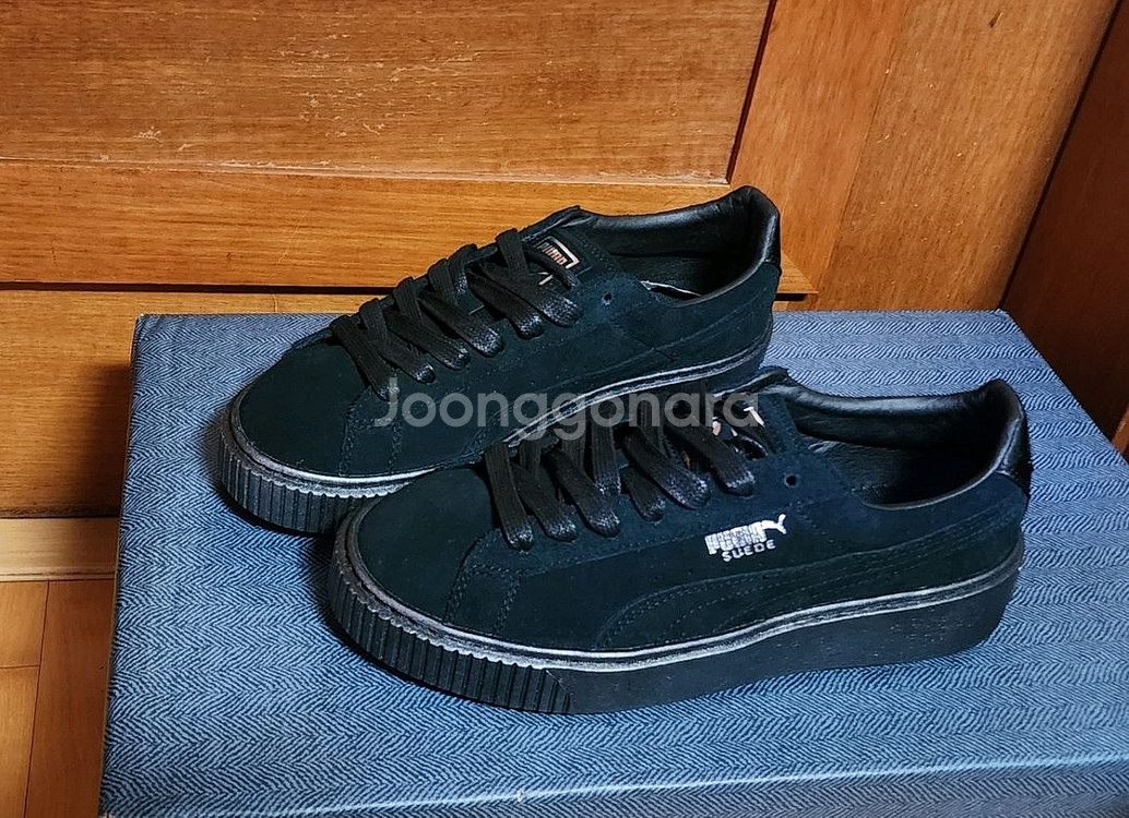 푸마 가죽 250 새상품 운동화 로퍼 스니커즈--4