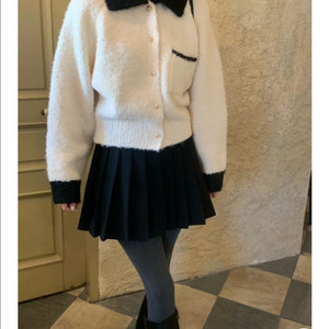 S / 겨울 플리츠 스커트 / 블랙미니스커크