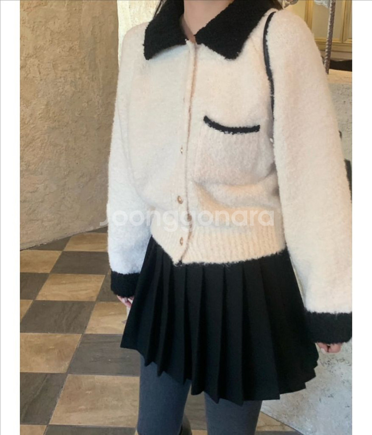 S / 겨울 플리츠 스커트 / 블랙미니스커크--1