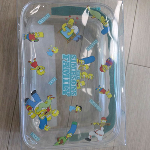 심슨 투명 사각 파우치