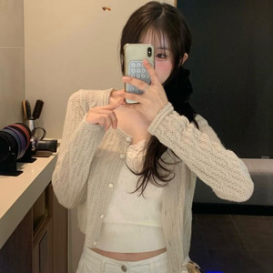 (새상품)누아누아 펀칭 가디건