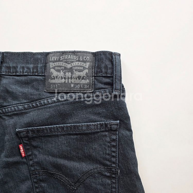 리바이스 청바지 흑청 스판 데님 사이즈31 R2505--4