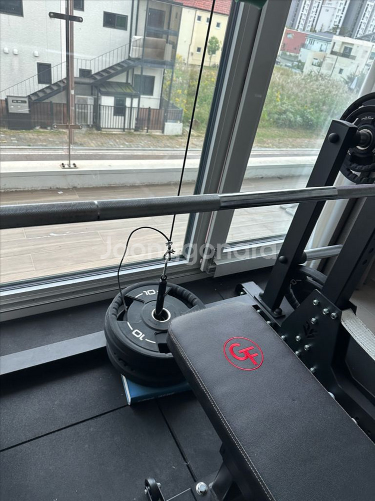 홈짐 랙 + 중량바 + 원판 등 일괄판매--3