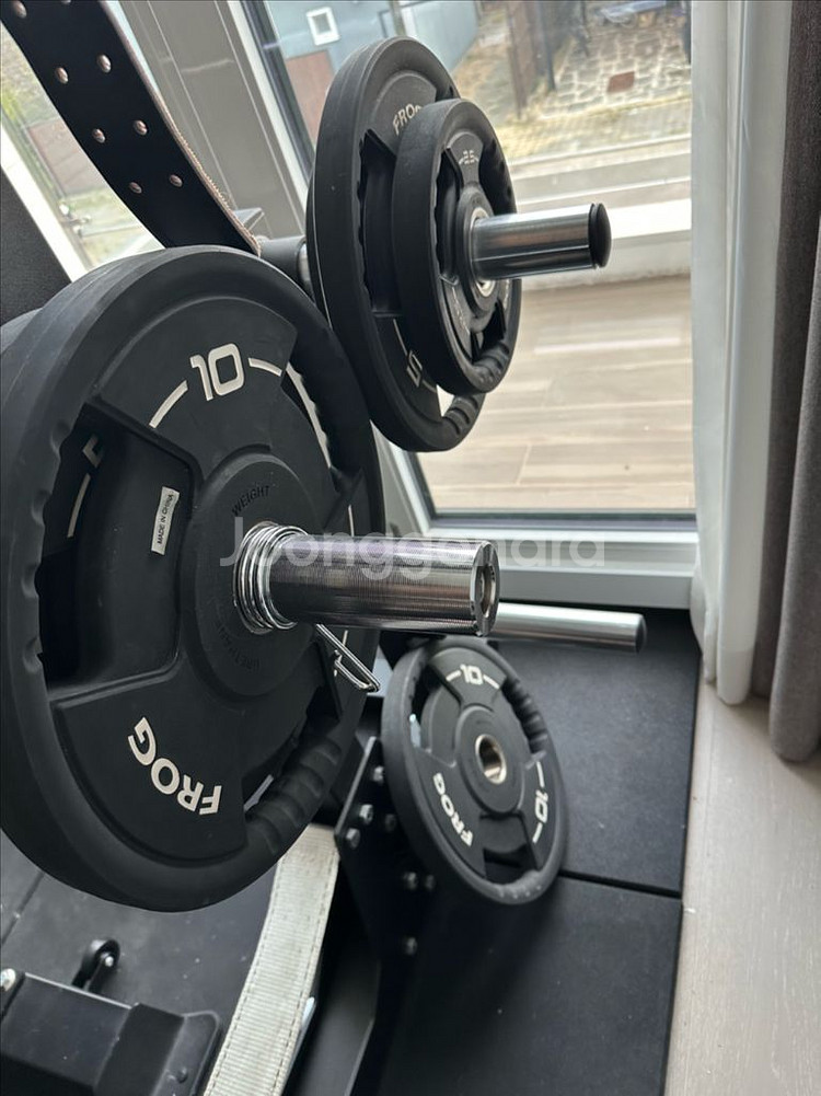 홈짐 랙 + 중량바 + 원판 등 일괄판매--5