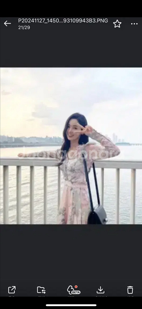 아보아보 silk chiffon 블라우스 스커트 세트--2
