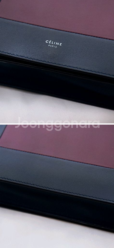 셀린느 프레임 이브닝 카프스킨 레더 체인클러치 크로스백--8