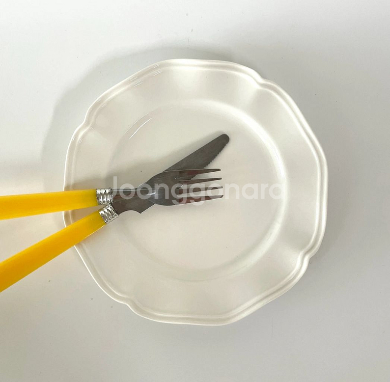 화이트 디저트 접시, 케이크 과접시 2개 일괄 새상품--1