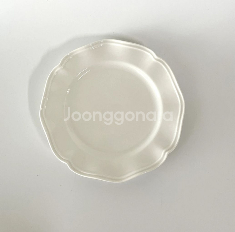 화이트 디저트 접시, 케이크 과접시 2개 일괄 새상품--3