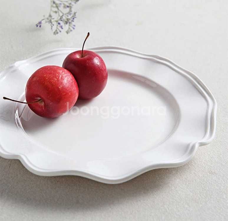 화이트 디저트 접시, 케이크 과접시 2개 일괄 새상품--2