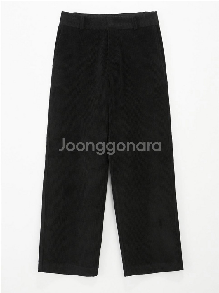 에크리스 코듀로이 팬츠 블랙--0