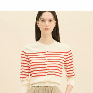 한섬 타임 스트라이프 니트 가디건