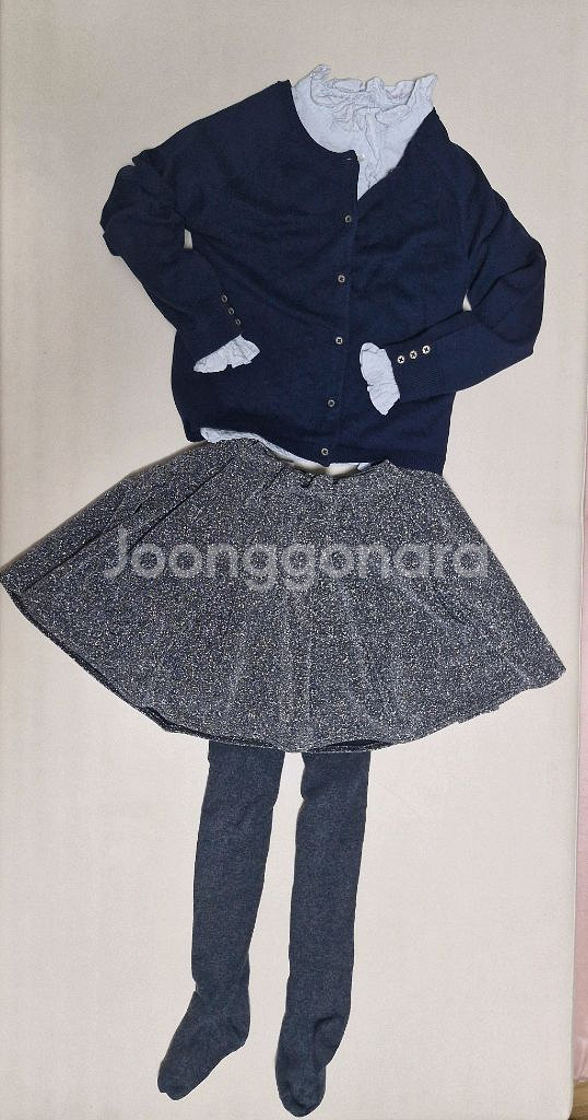 여아 6y 110코디세트(가디건,블라우스,스커트,점퍼--0