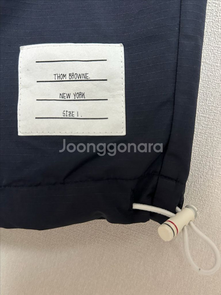 새거급 톰브라운 백화점판 립스탑 트랙팬츠 네이비--5