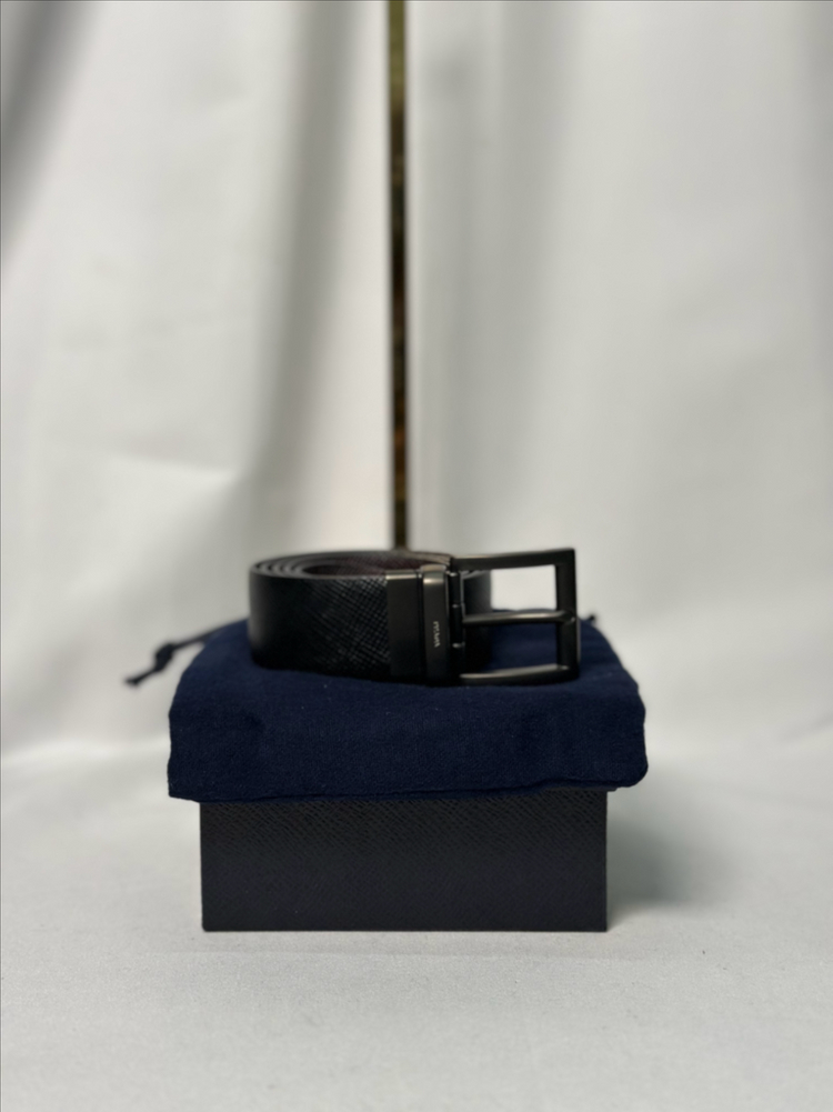 프라다 레더 리버시블 벨트--1