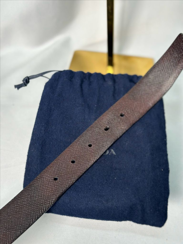 프라다 레더 리버시블 벨트--4