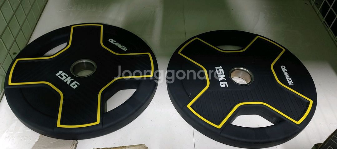 오메비 tpu 바벨 원판 15kg 판매합니다--0
