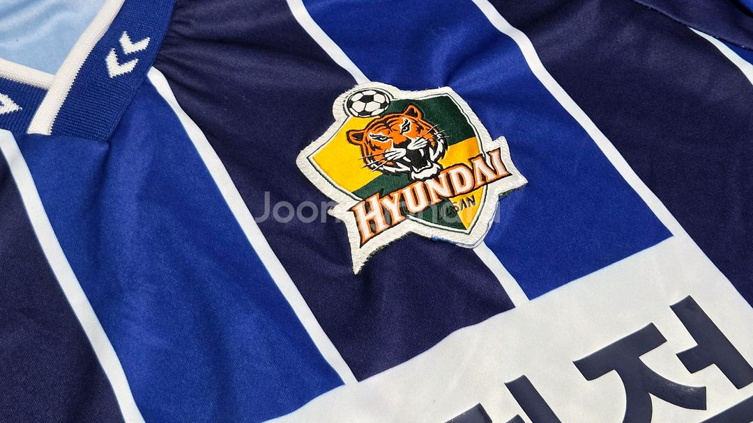 2002 울산현대 홈 유니폼 2XL 루시우 마킹 셋업--3