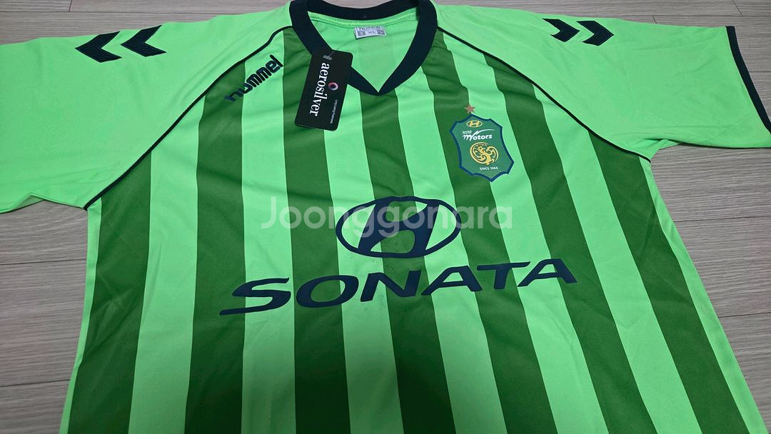 2011 전북현대 험멜 홈 유니폼 XL 노마킹(수박)--3