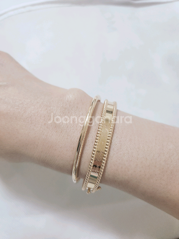 18k로즈골드뱅글팔찌 17cm--0