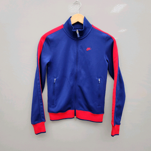 나이키 여성 트랙탑 블루 져지