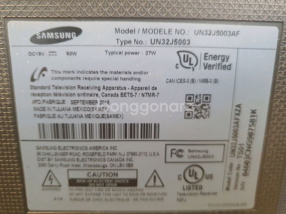 삼성 TV 보드 전체 UN32J5003AF 수신기 포함--4