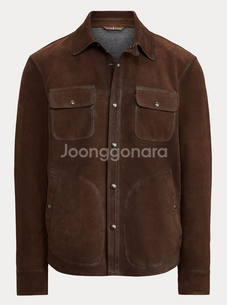 폴로 누벅 가죽 셔츠 재킷 L, XL 팝니다.--0