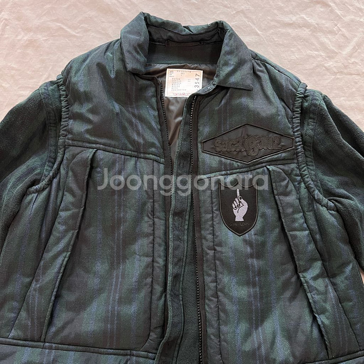 24FW 사카이x곤즈 베스트 레이어드 셔츠 자켓--6