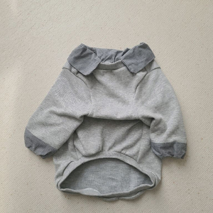 강아지옷 그레이 셔츠 레이어드 맨투맨 XL~2XL