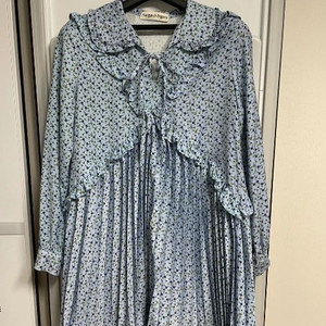 마가린 핑거스 프릴 베이비돌 원피스 소라색 프리사이즈