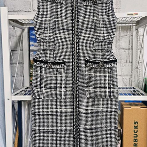 오브제 트위드 원피스 44 민소매 나시원피스 WL77