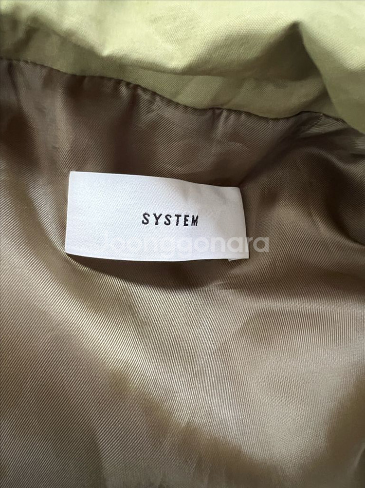 한섬 시스템 SYSTEM 트렌치 점퍼 정품--2