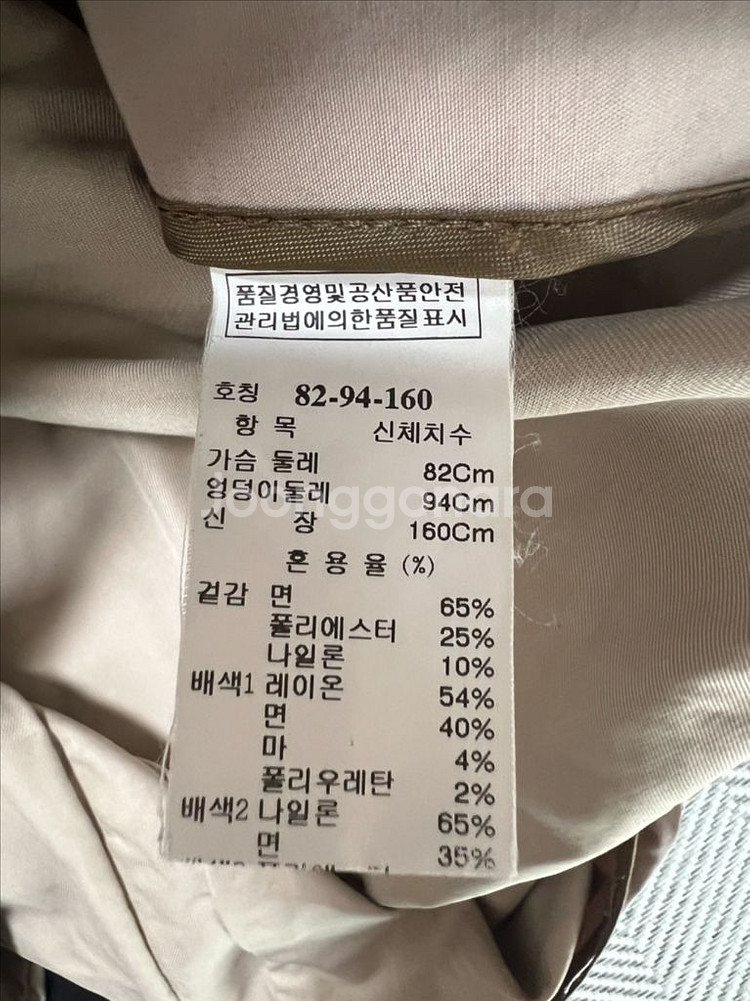 한섬 시스템 SYSTEM 트렌치 점퍼 정품--3