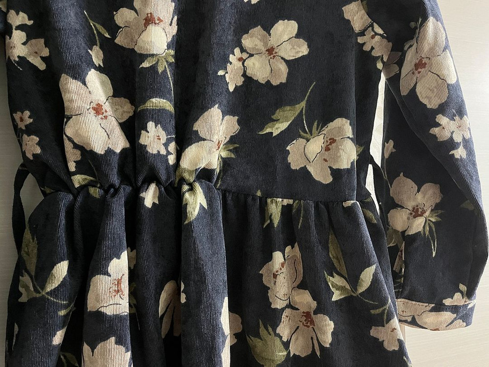 코듀로이 플라워 원피스--1