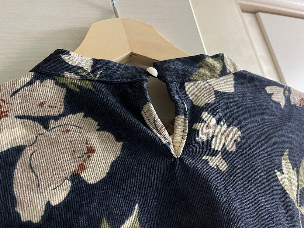 코듀로이 플라워 원피스--6