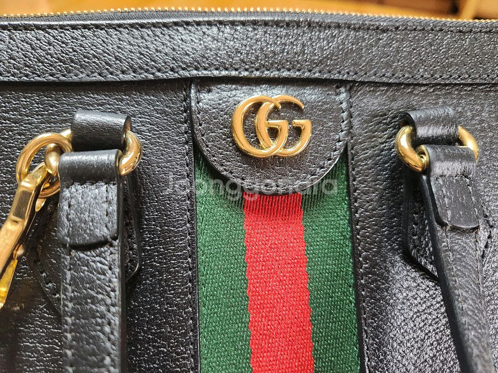 구찌 오피디아 GG 스몰 토트백 블랙--1