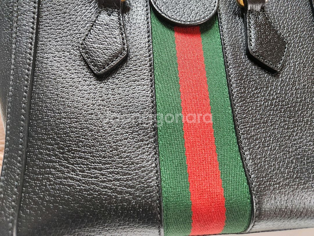 구찌 오피디아 GG 스몰 토트백 블랙--4