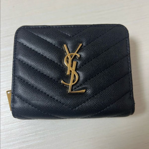 입생로랑 모노그램 컴팩트 지퍼 어라운드 지갑