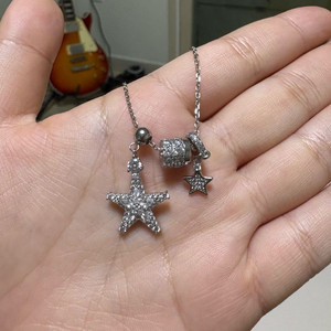 히에리즈 트윙클목걸이 실버 별목걸이
