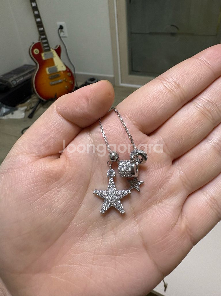 히에리즈 트윙클목걸이 실버 별목걸이--1