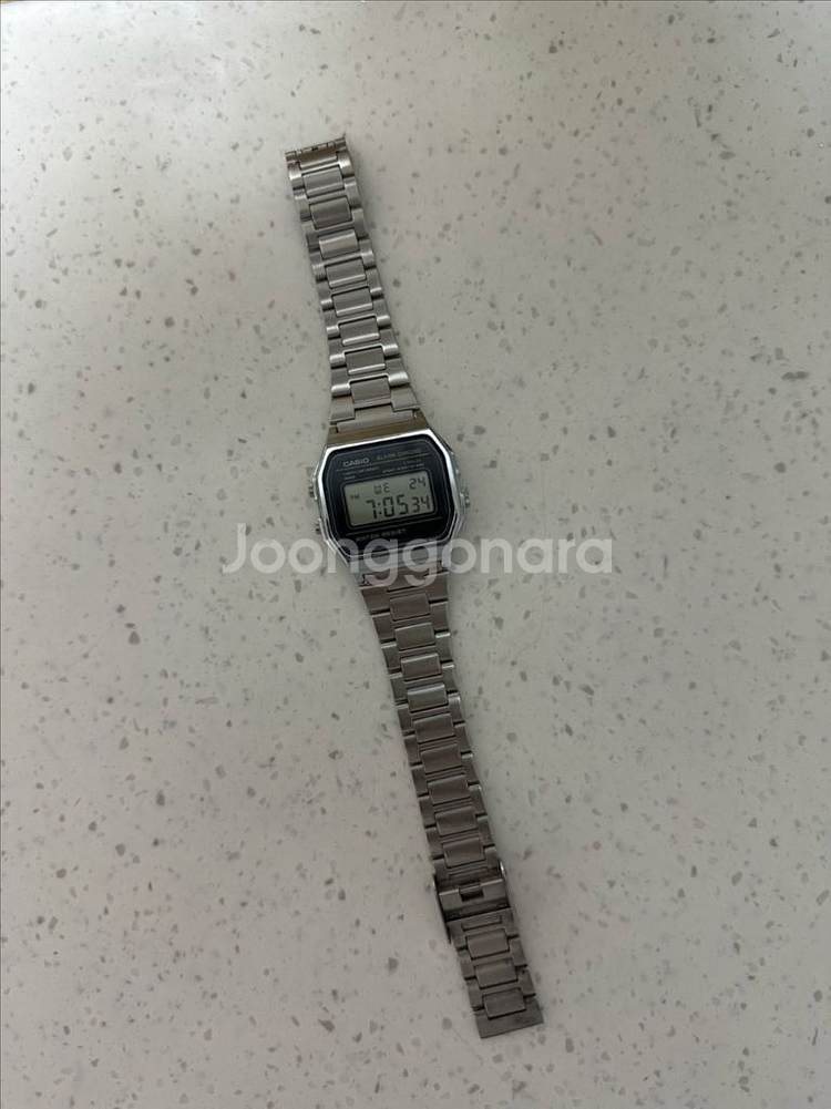 빈티지 레트로 카시오 메탈 전자시계 a158w--1