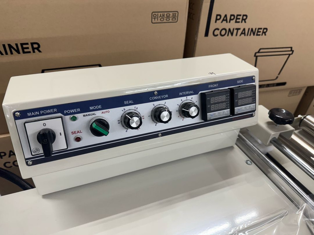 반자동 실링기 + 자동 열 수축 포장기계 세트 이미지