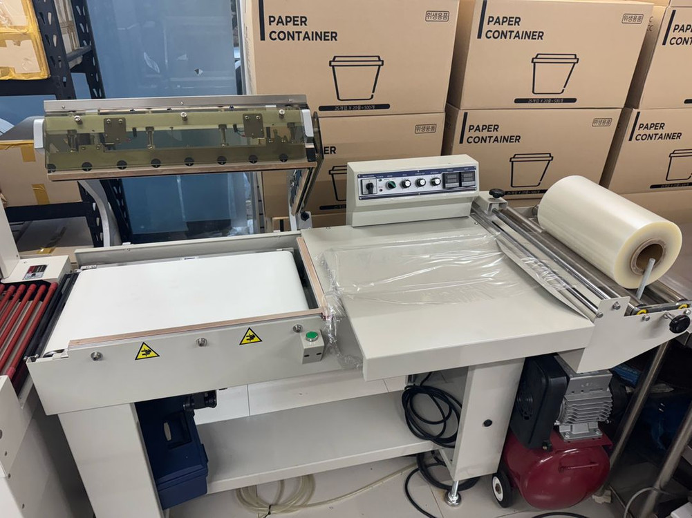 반자동 실링기 + 자동 열 수축 포장기계 세트 이미지