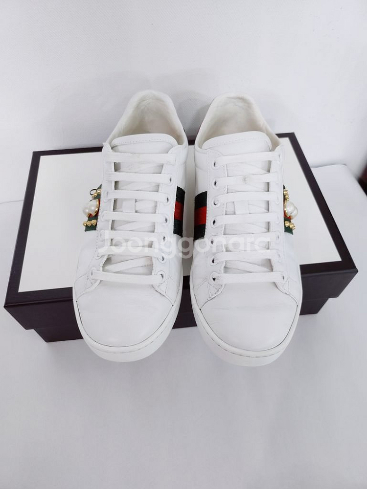 구찌 에이스 진주 스터드 여성 스니커즈 36/230--1