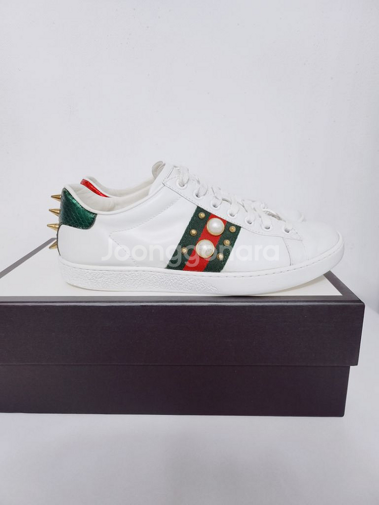 구찌 에이스 진주 스터드 여성 스니커즈 36/230--5