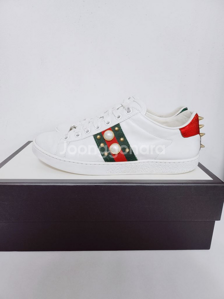 구찌 에이스 진주 스터드 여성 스니커즈 36/230--6