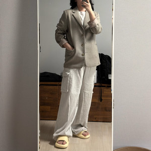 루즈핏 베이지 자켓