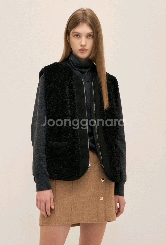 한섬 시스템 리버시블 구스 다운 베스트~--1